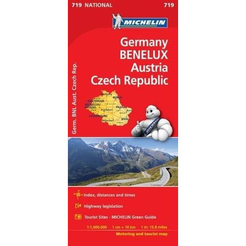 ausztria régiói térkép 719. Németország, Benelux, Ausztria, Csehország térkép Michelin  ausztria régiói térkép
