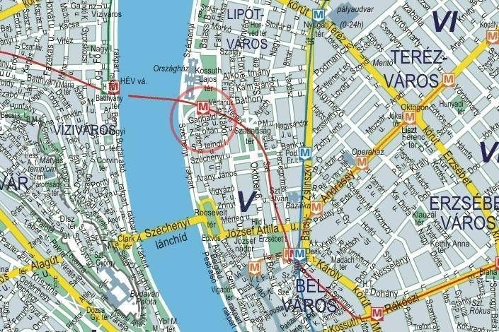 budapest térkép 5 kerület Budapest I.V.VI.VII. kerület, Budapest belváros falitérképek 93 x  budapest térkép 5 kerület