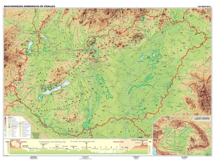 magyarország térkép vízrajz Magyarország domborzata és vízrajza iskolai falitérkép DUO  magyarország térkép vízrajz