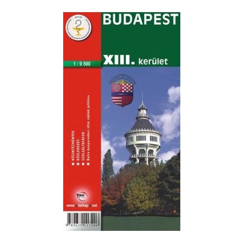 Budapest XIII. kerület térkép Topopress 1:7 000 Margit-sziget térkép