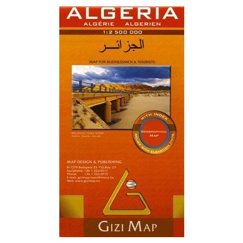 Algéria domborzati térkép Gizi Map 1: 2 500 000 