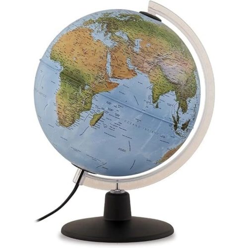 Magyar feliratos világító földgömb 30 cm - duó, kétfunkciós, domborzati és  politikai földgömb egyben Technodidattica 2025. 