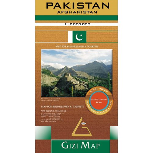Pakistan, Afghanistan térkép Gizi Map 1:2 000 000 