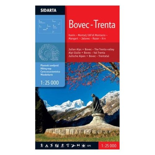 Bovec turista térkép Sidarta 1:25 000 Bovec térkép – Trenta turista térkép