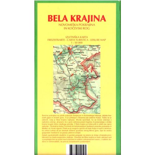 Bela krajina turista térkép Planinska zveza Kod and Kam 1:50 000 