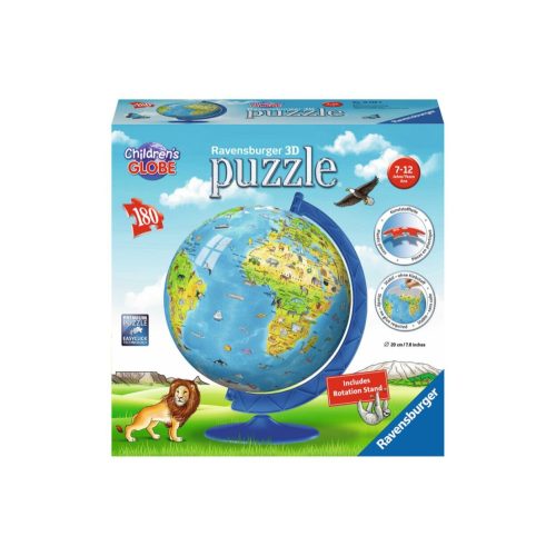 180 db-os 3D gömb Puzzle Földgömb gyerekeknek (12338)