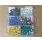   Gömbfejű térképtű egyszínű táblatű 4 mm-es gömbfejjel,  60 db üzenőtáblaszeg 