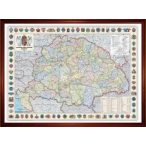   A Magyar Szent Korona Országainak Közigazgatása keretes falitérkép Nyír-Karta  125x85 cm 