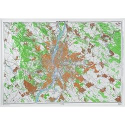   Budapest dombortérkép Magyar Honvédség 1:50 000 115x80 cm