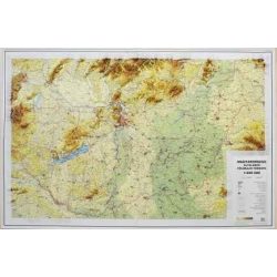   Magyarország domborzata dombortérkép Magyar Honvédség 1: 500 000 116x80 cm