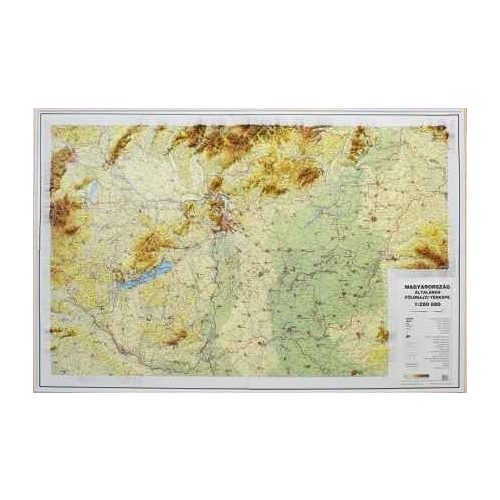 Magyarország domborzata dombortérkép Magyar Honvédség 1: 500 000 116x80 cm