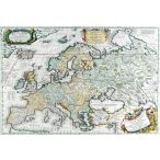 Antik Európa térkép könyöklő 65x45 cm