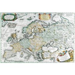 Antik Európa térkép könyöklő 65x45 cm