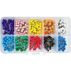   Gömb formájú térképtű 10 x 60 db különböző színű térkép jelölő tű