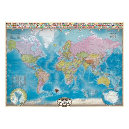 EuroGraphics 6000-0557 - Map of the World - 1000 db-os Világtérkép puzzle