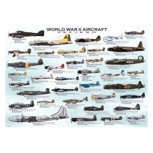 EuroGraphics - World War II Aircraft - 1000 db-os puzzle Repülőgépek puzzle 2. világháborús légierő 6000-0075 