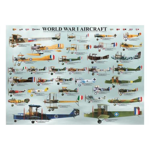 EuroGraphics - World War I Aircraft - 1000 db-os puzzle Repülőgépek puzzle 1. világháborús légierő 6000-0087