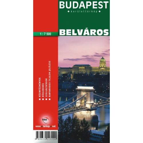 Budapest I.V.VI.VII. Kerület - Belváros térkép Topopress 1:7 500 