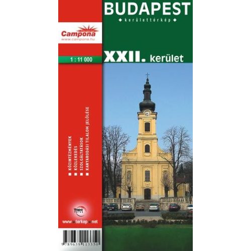 budapest térkép 22 kerület Budapest XXII. kerület térkép Topopress 1:11 500 