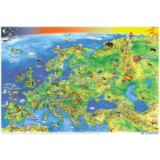 Európa falitérkép, Európa országai falitérkép 2 oldalas, Európa gyerektérkép 60x40 cm