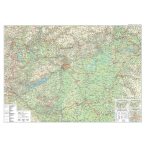   Magyarország falitérkép, Magyarország közlekedése - fóliázott térkép Szarvas 1:450 000 120x86  