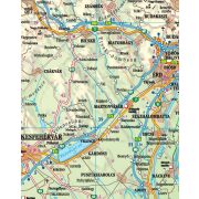Magyarország falitérkép, Magyarország közlekedése - fóliázott térkép Szarvas 1:450 000 120x86  