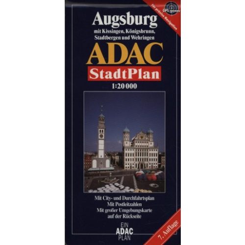 Augsburg térkép ADAC 1:20 000 