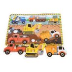 Magic Toys 7619628 Fa puzzle munkagépekkel