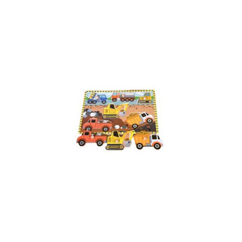 Magic Toys 7619628 Fa puzzle munkagépekkel