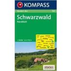   769. Schwarzwald Nordblatt turista térkép Kompass 1:75 000 