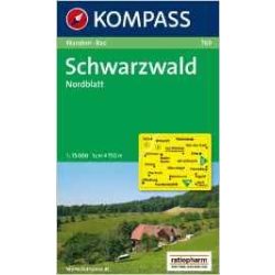   769. Schwarzwald Nordblatt turista térkép Kompass 1:75 000 
