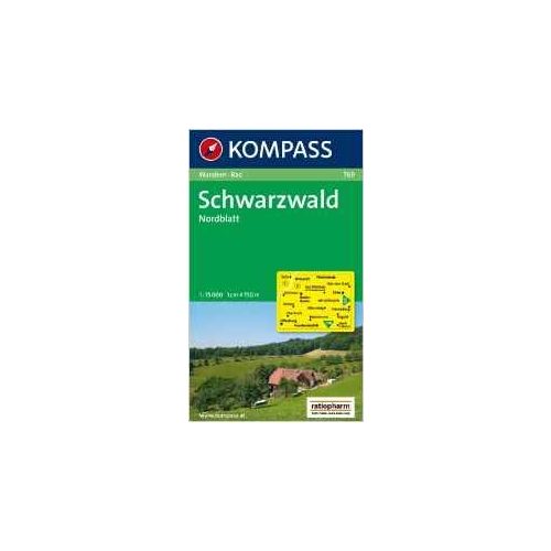 769. Schwarzwald Nordblatt turista térkép Kompass 1:75 000 