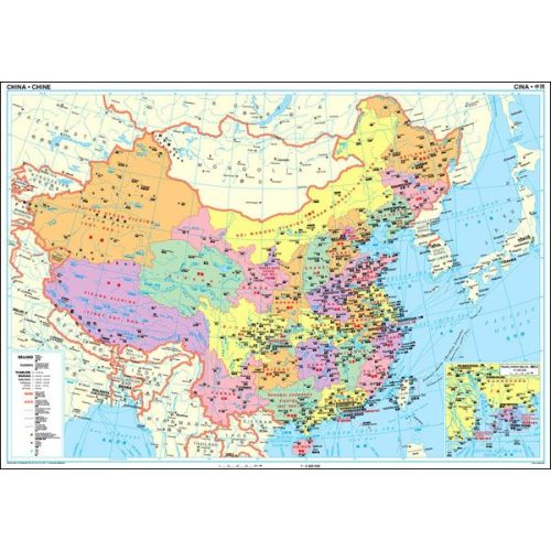 Kína közigazgatasi falitérkép Gizi Map 1: 1 000 000 100x70