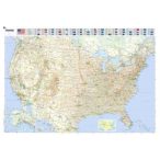   Fóliázott úthálózatos USA falitérkép Michelin 1:3 450 000 144x100