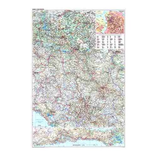 Szerbia, Kosovo, Montenegro falitérkép Gizi Map 1:500 000 81x118 cm