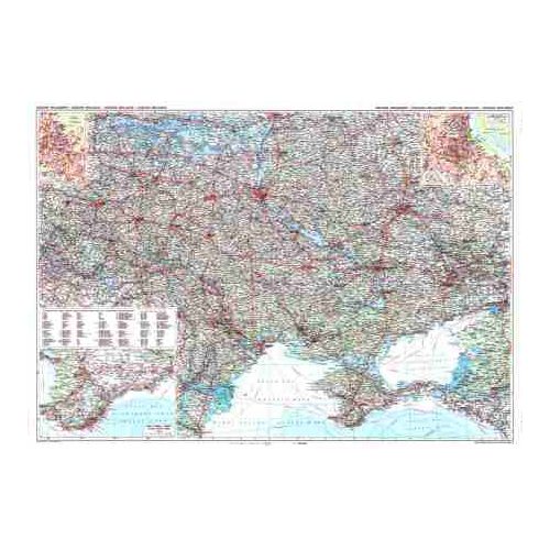 Ukrajna falitérkép Gizi Map 1:1 200 000   130x87 cm