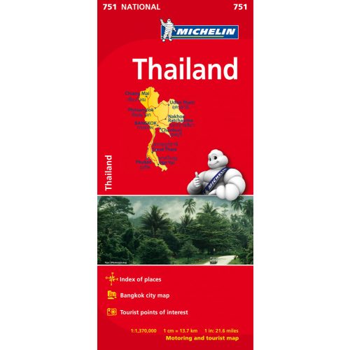 Thaiföld térkép Michelin 1:1 370 000 
