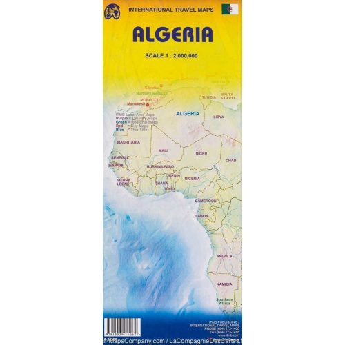 Algéria politikai térkép ITM 1:2 000 000 