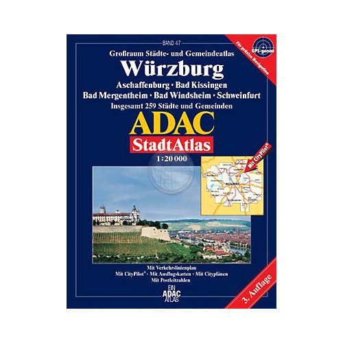 Würzburg térkép ADAC 1:15 000 