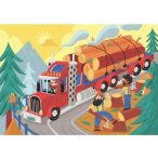   Clementoni SuperColor - Teherautó puzzle kerete 15 db-os (22234)