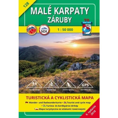 128. Kis Kárpátok, TM 128 Kis-Kárpátok turistatérkép - Malé Karpaty - Záruby turista térkép VKÚ 1:50 000 