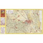   Soproni-hegység térkép antik, faximile 1931 HM 1:25 000  105x61