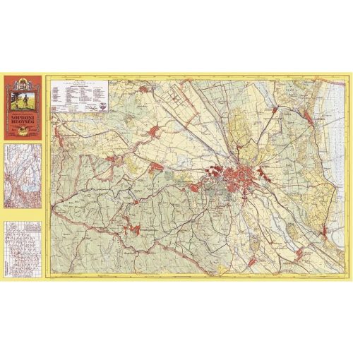 Soproni-hegység térkép antik, faximile 1931 HM 1:25 000  105x61