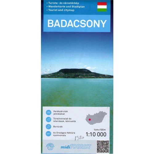 Badacsony térkép, Badacsony turista és várostérkép Térképskála  1:10 000 