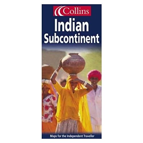 Indian subcontinent térkép Collins India térkép várostérkép mellékletekkel