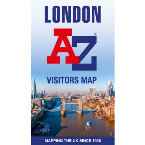 London térkép AZ kiadó  London városnéző  térkép 1:17 500 London sétáló térkép 2023.