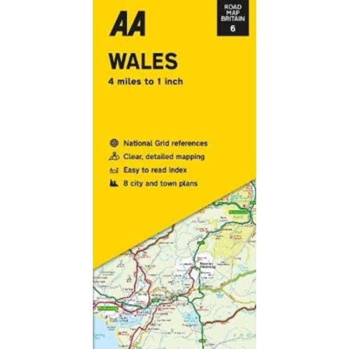 Dél-Anglia, Wales autós térkép AA kiadó Wales  térkép 