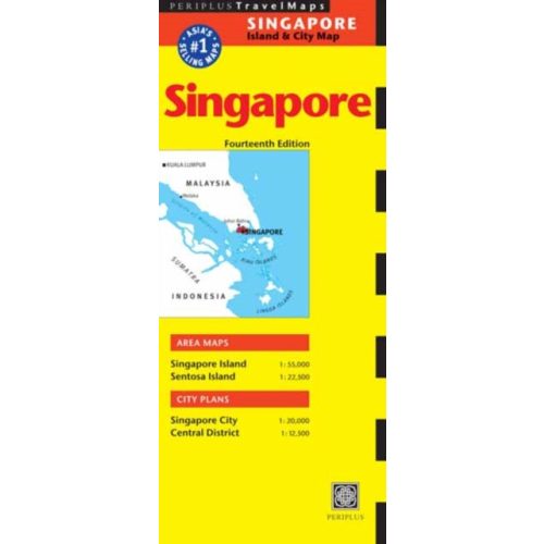 Szingapúr térkép, Singapore Travel Map Periplus Editions 2025.