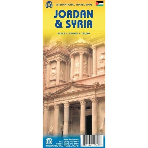 Jordan, Szíria térkép ITM 1:610 000, 1:740 000 