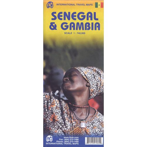 Gambia térkép, Senegal térkép ITM 1:340e Szenegál térkép, Banjul, Dakar, Ile de Gorée